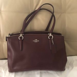 Coach Handbag - burgundy